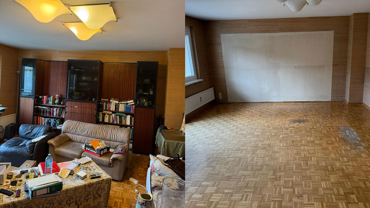 Entrümpelung Puntigam Graz – Vorher Nachher