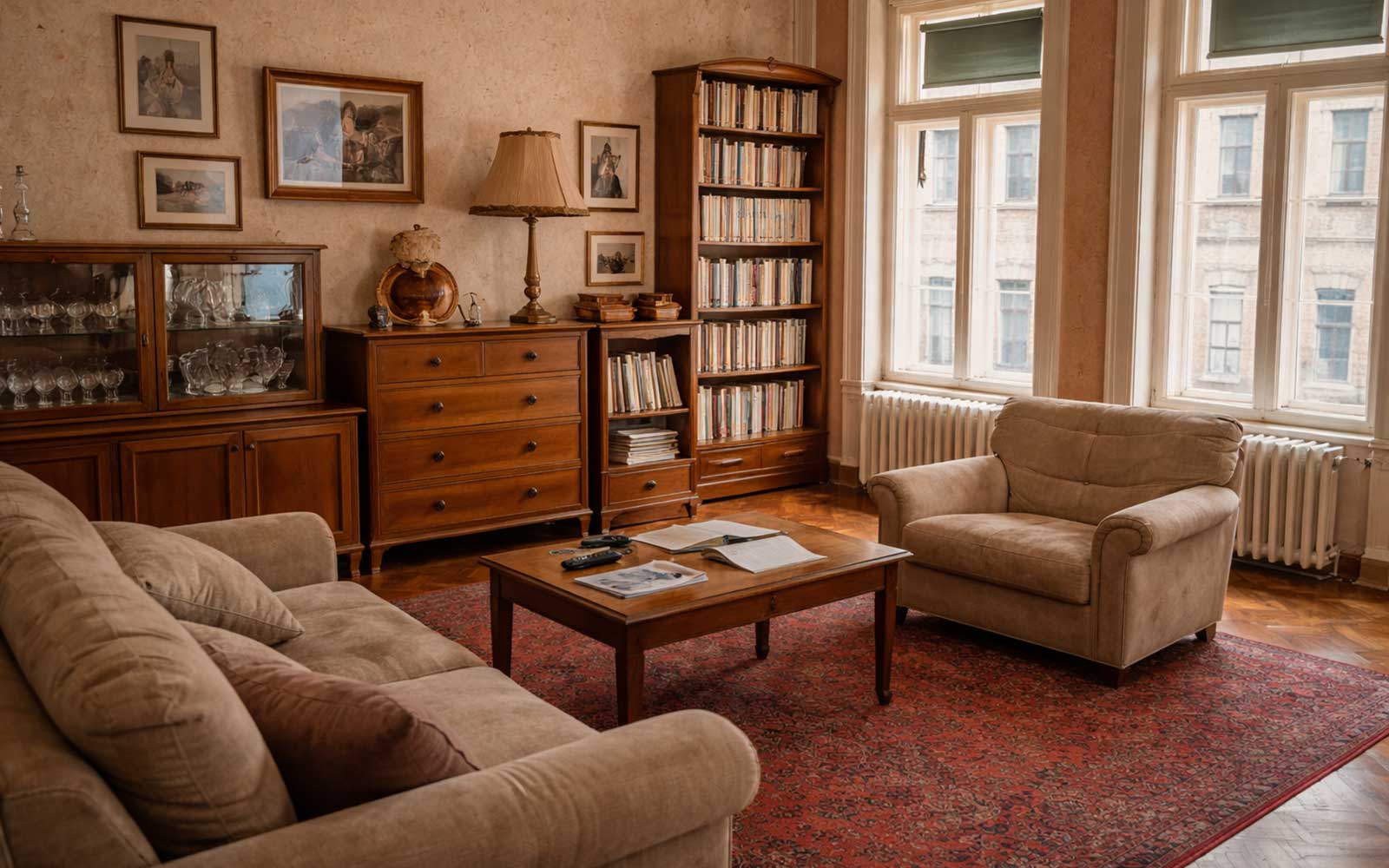 Verlassenschaftsräumung in Graz – Wohnung mit alten Möbeln aus Nachlass vor der Räumung