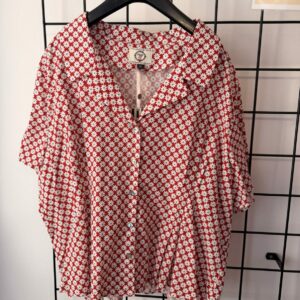 Banned Bluse Blumenmuster rot