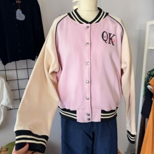 Queen Kerosin College Sweatjacke  „ Poodle Lounge“ rosa