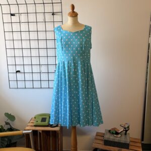 Heart & Roses Damen A-Linien-Kleid Blau