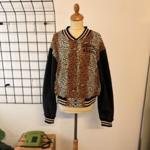 Queen Kerosin Damen College Jacke Leo Print „Rock n Roll Rebell Queen“ 3XL