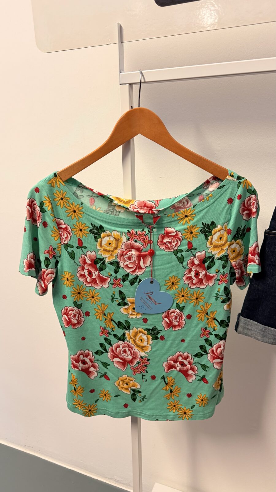 Banned Damen Shirt Grün u. Blumenmuster – Bild 6
