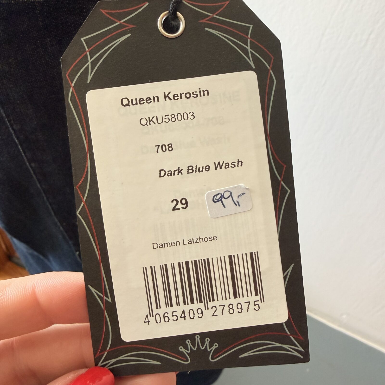 Queen Kerosin Damen Denim Latzhose – Bild 8