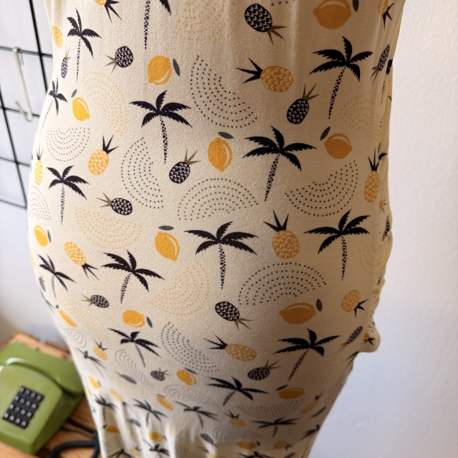 Banned Damen Kleid Gelb Tropical Print - Palme - Ananas - Zitrone – Bild 5