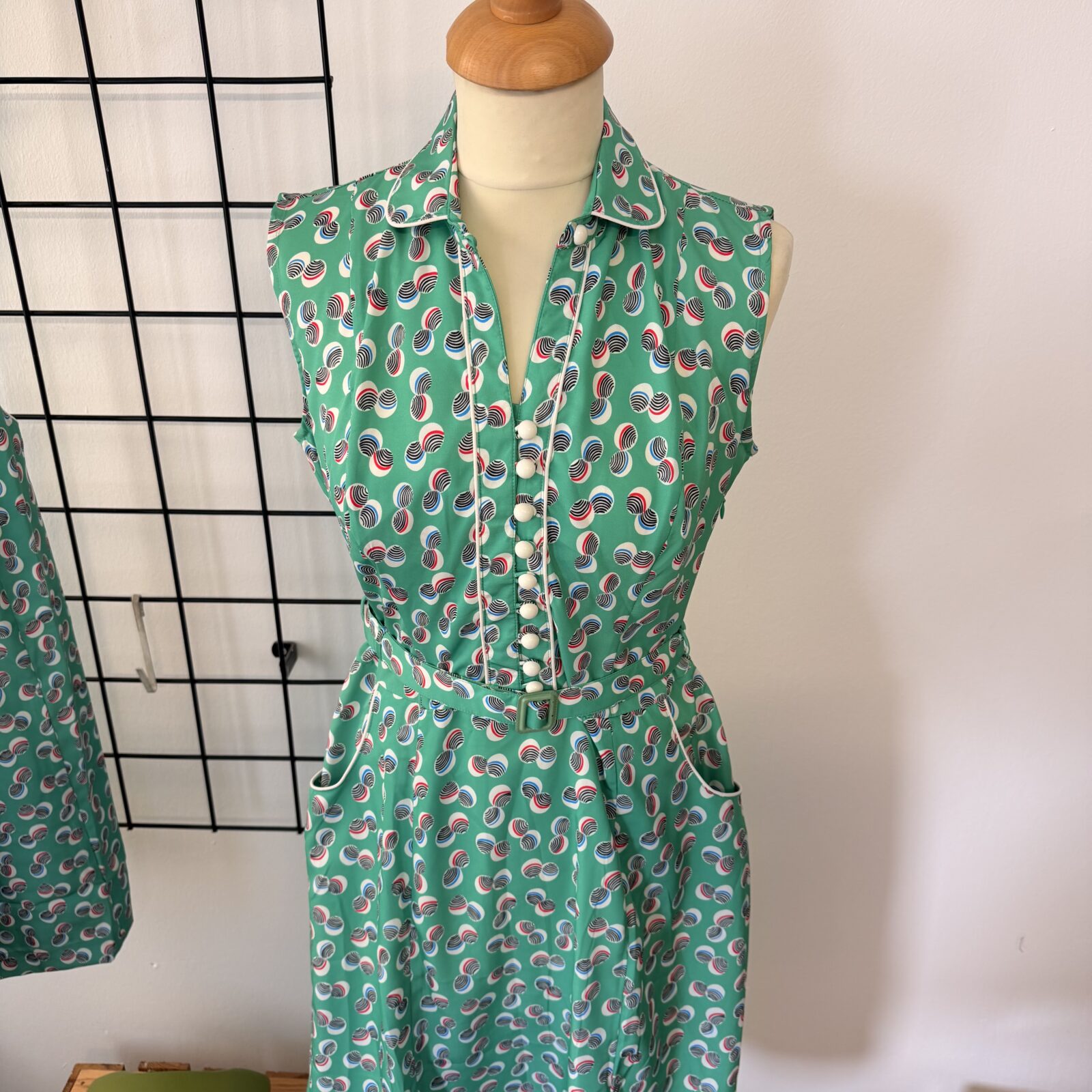 Rockn Romance Vintage - Damen Kleid Grün Ärmellos – Bild 2
