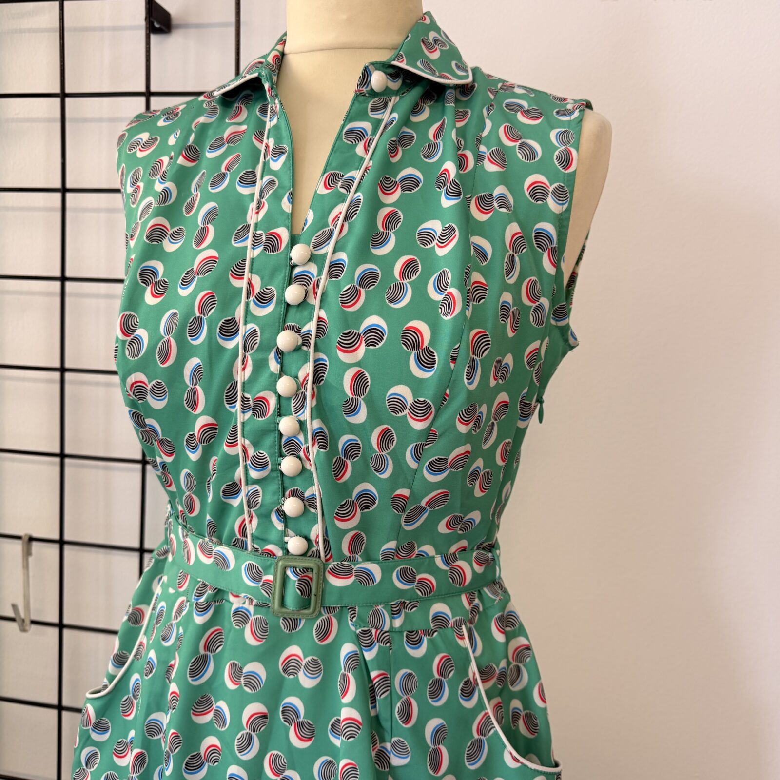 Rockn Romance Vintage - Damen Kleid Grün Ärmellos – Bild 3