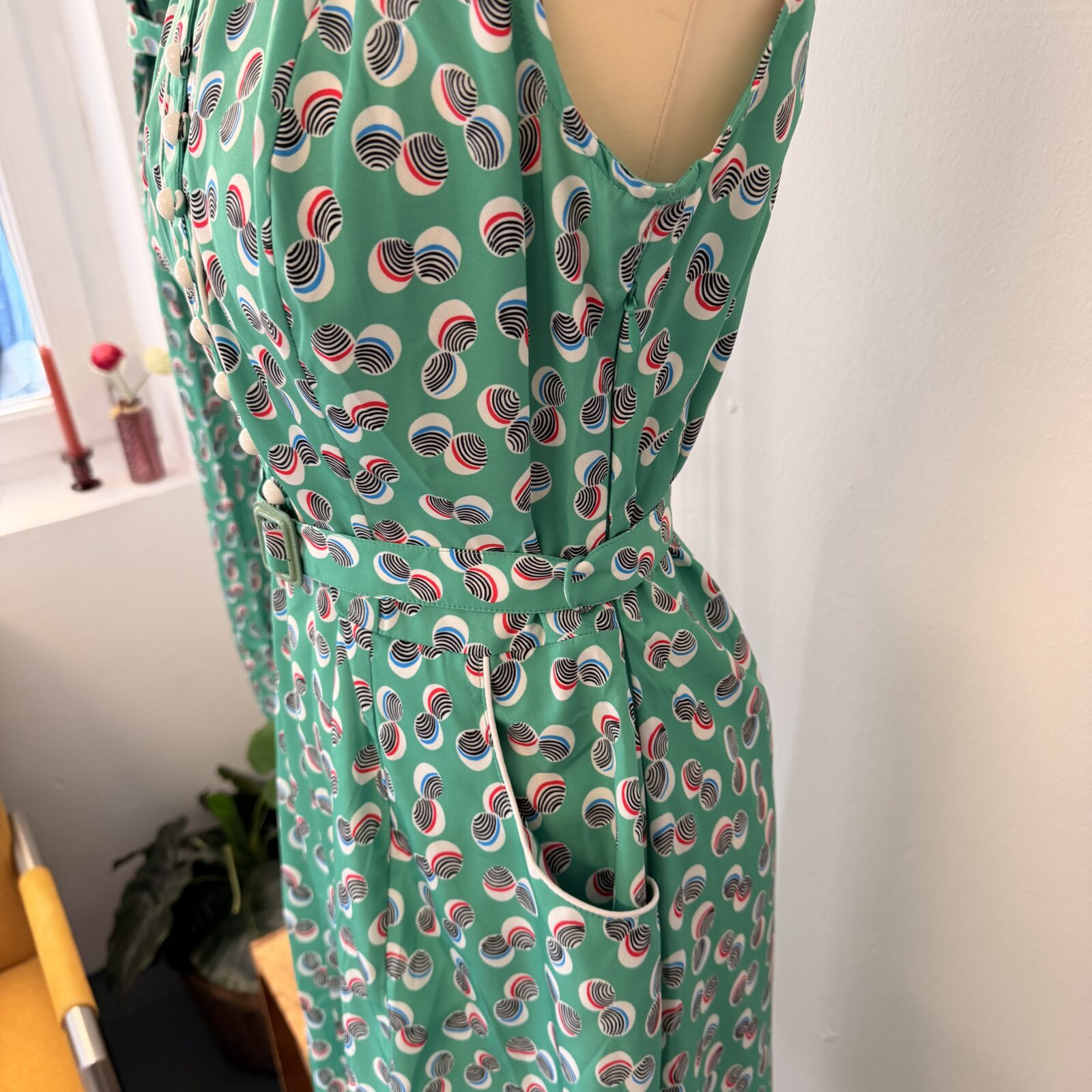 Rockn Romance Vintage - Damen Kleid Grün Ärmellos – Bild 4