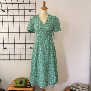 Rockn Romance Vintage - Damen Wickelkleid Grün