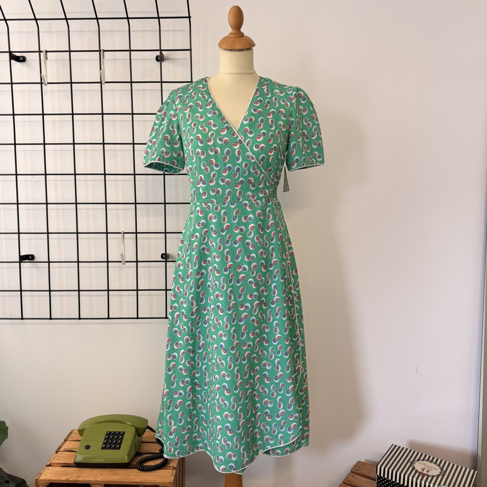 Rockn Romance Vintage - Damen Wickelkleid Grün