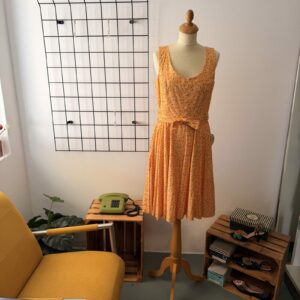 Timeless Damen Sommerkleid orange mit Blumenmuster