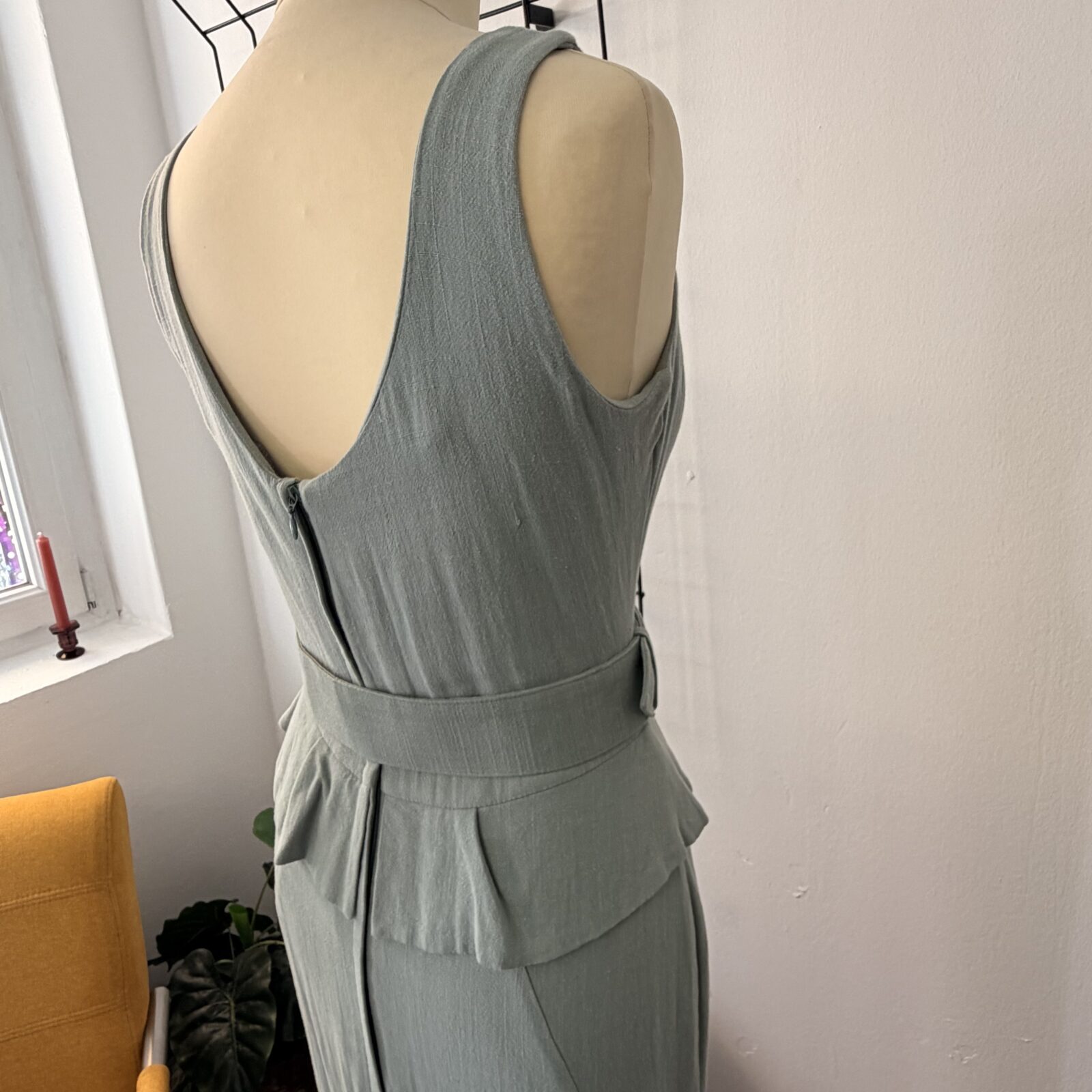 Miss Candyfloss Damen Kleid hellblau mit Schößchen & Gürtel – Bild 7