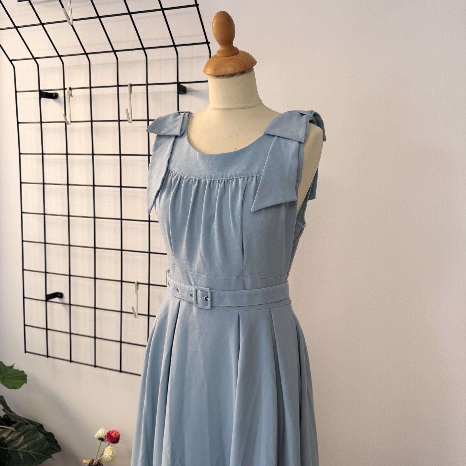 Miss Candyfloss Damen Kleid Hellblau Schleifen – Bild 3