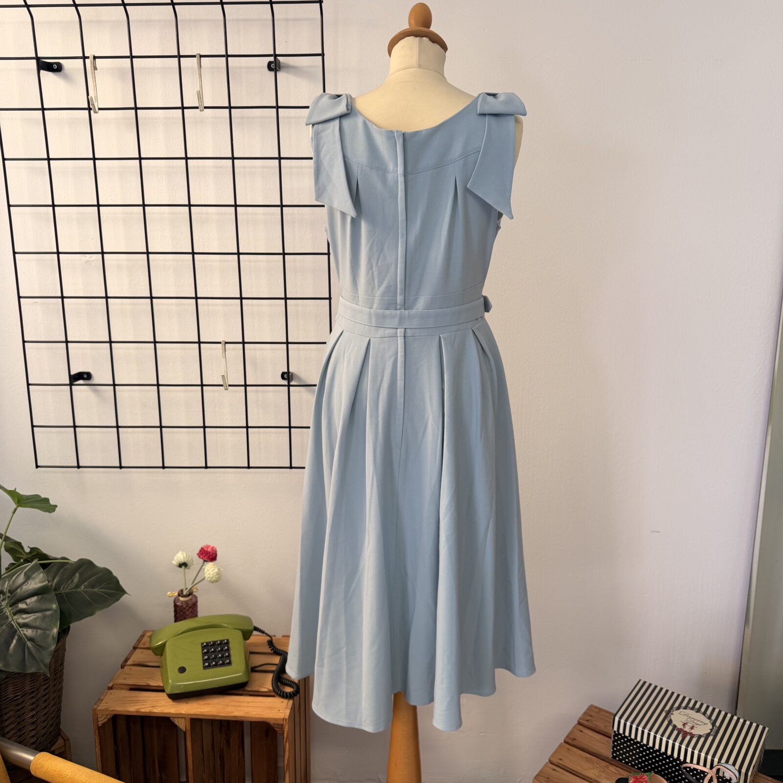 Miss Candyfloss Damen Kleid Hellblau Schleifen – Bild 6