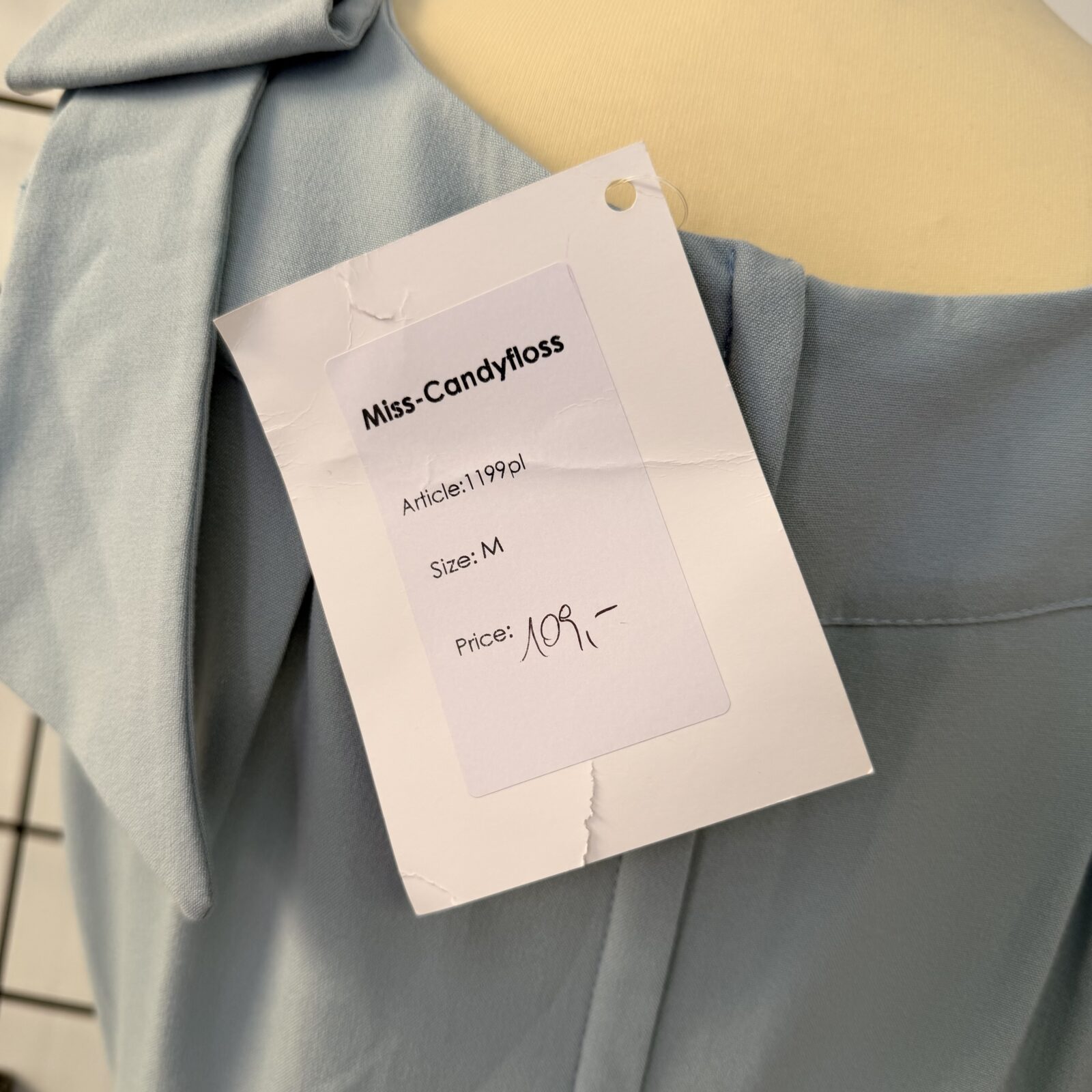 Miss Candyfloss Damen Kleid Hellblau Schleifen – Bild 9