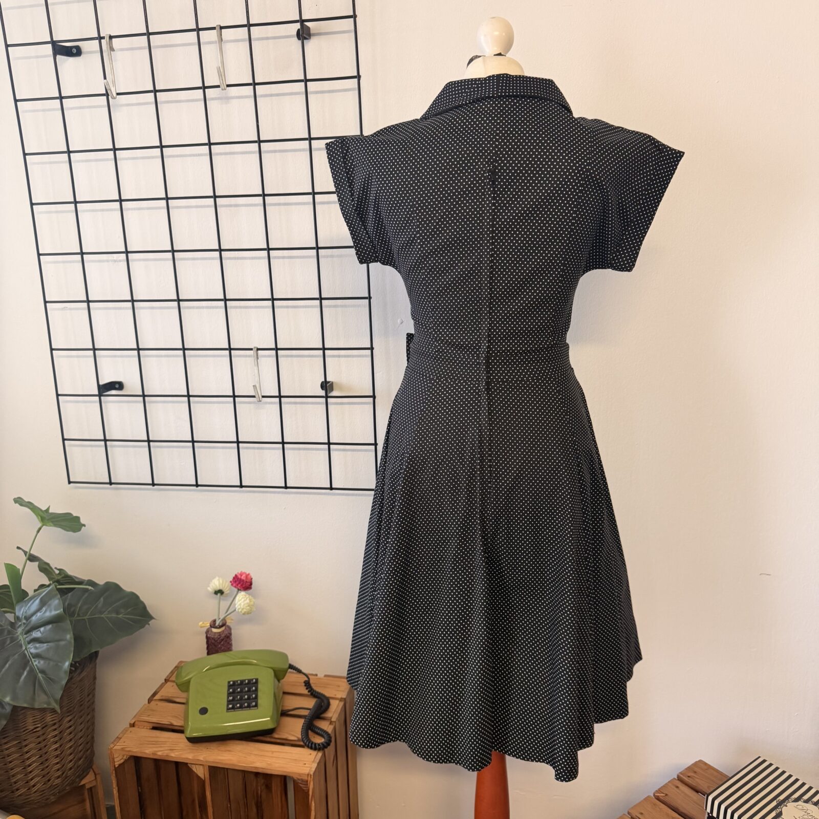 Banned Damen Kleid Schwarz Weiß Punkte - S – Bild 7