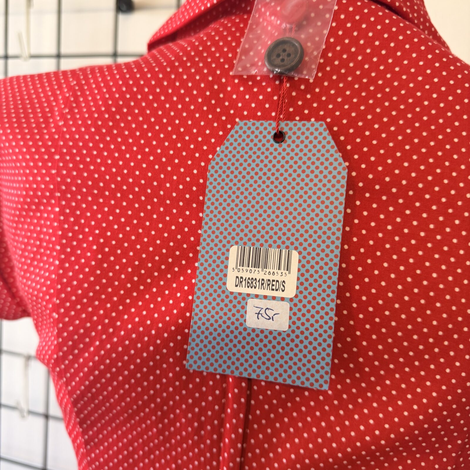 Banned Damen Kleid Rot Weiß Punkte - S – Bild 9