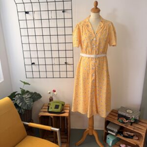 Rockn Romance Vintage Kleid gelb Herzen - XL