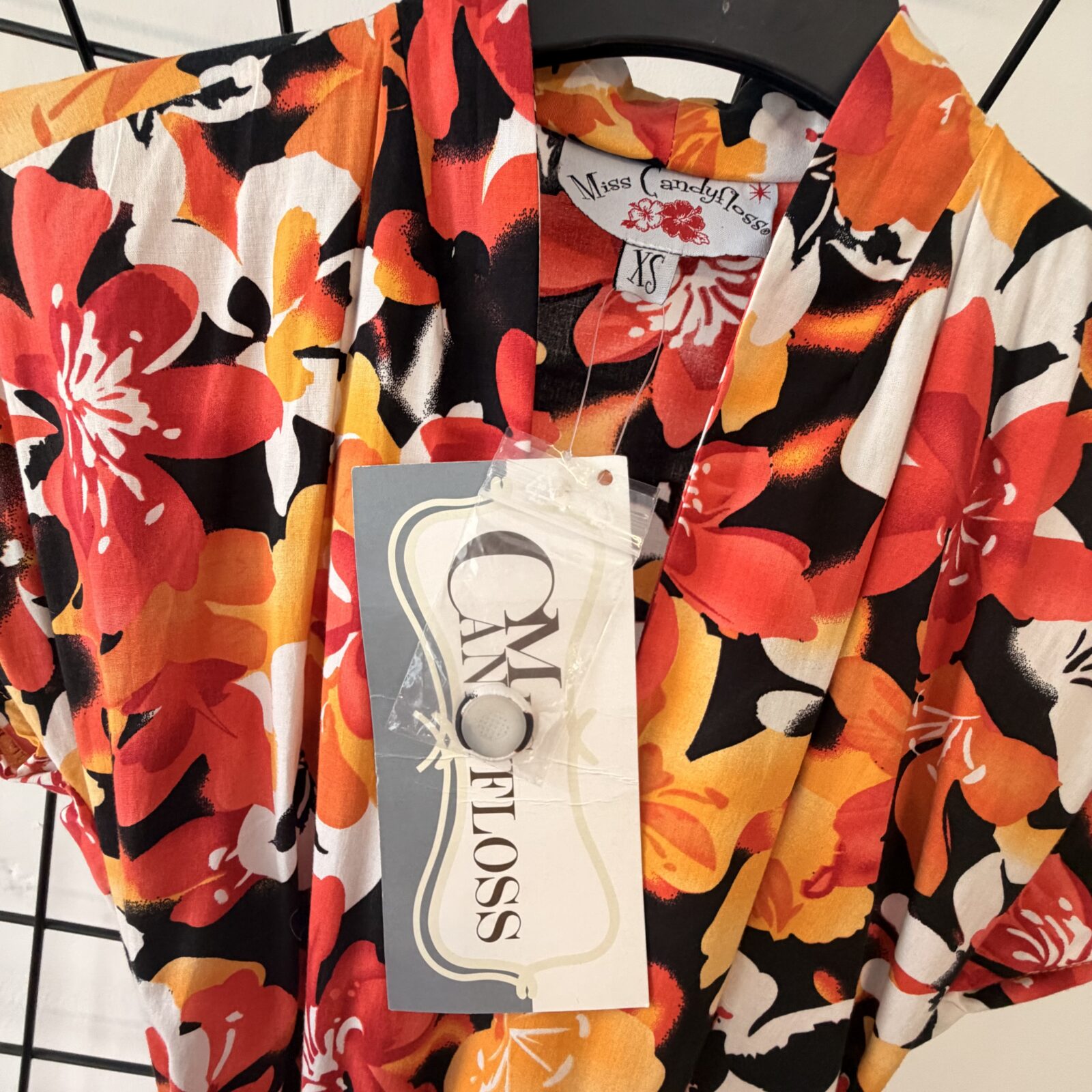 Miss Candyfloss Damen Kleid orange floral XS – Bild 7
