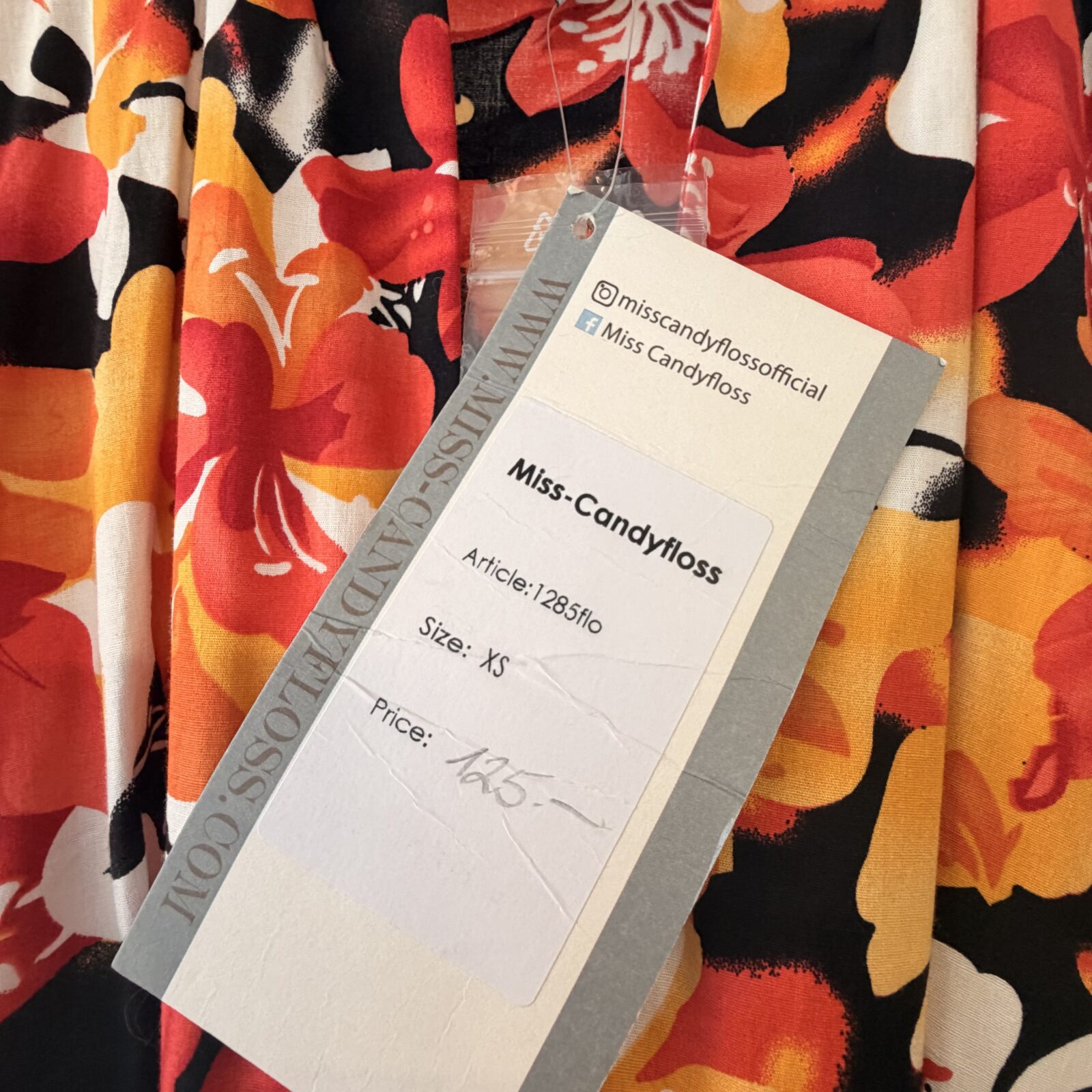 Miss Candyfloss Damen Kleid orange floral XS – Bild 8