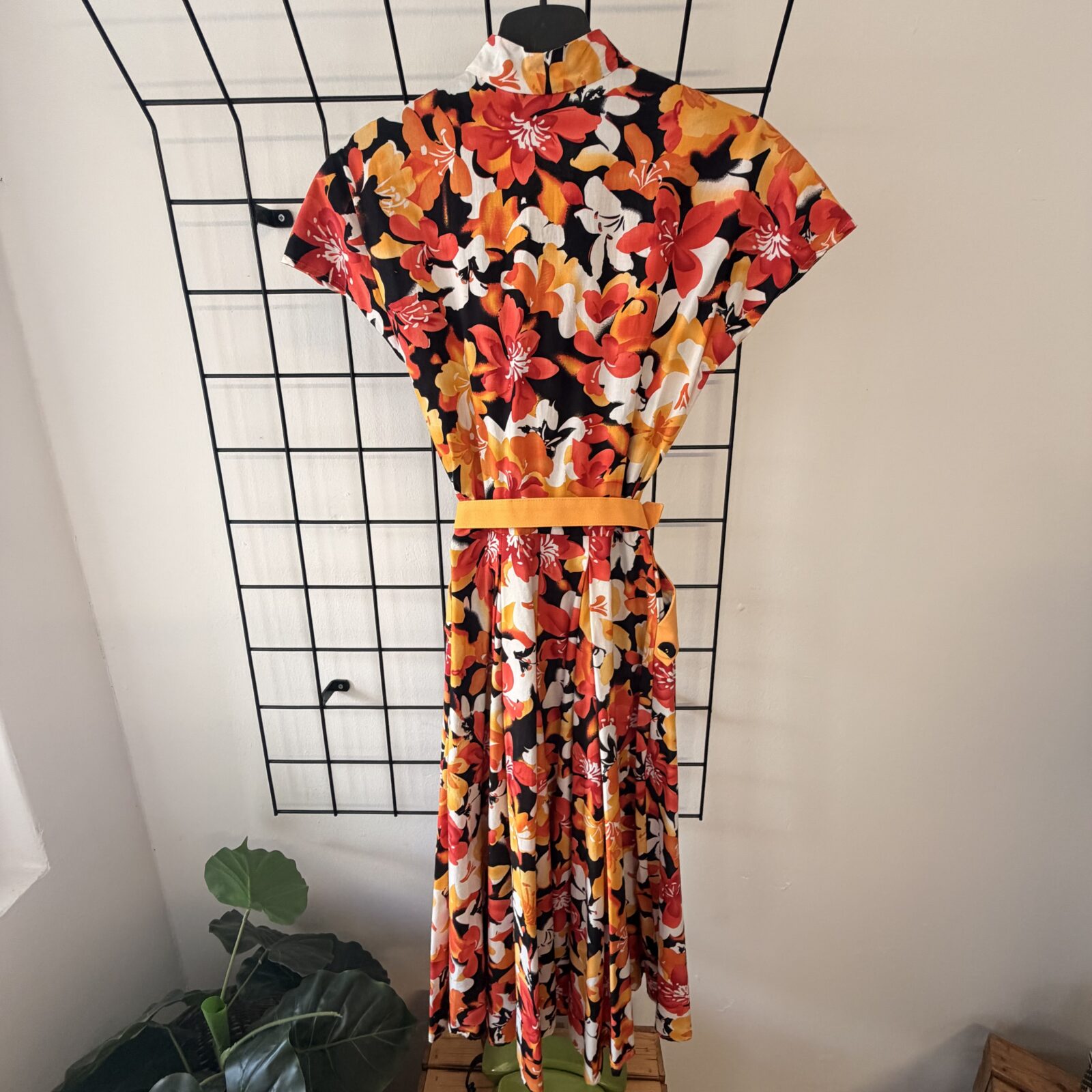 Miss Candyfloss Damen Kleid orange floral XS – Bild 5