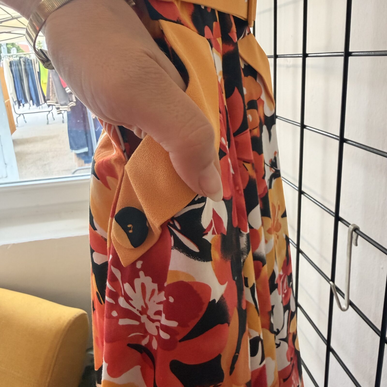 Miss Candyfloss Damen Kleid orange floral XS – Bild 6