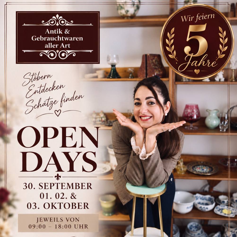 5 Jahre Antik & Gebrauchtwaren Graz – wir feiern mit besonderen Open Days!