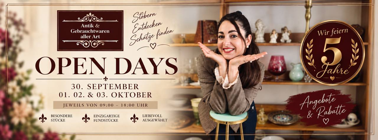 5 Jahre Antik & Gebrauchtwaren Graz – wir feiern mit besonderen Open Days!